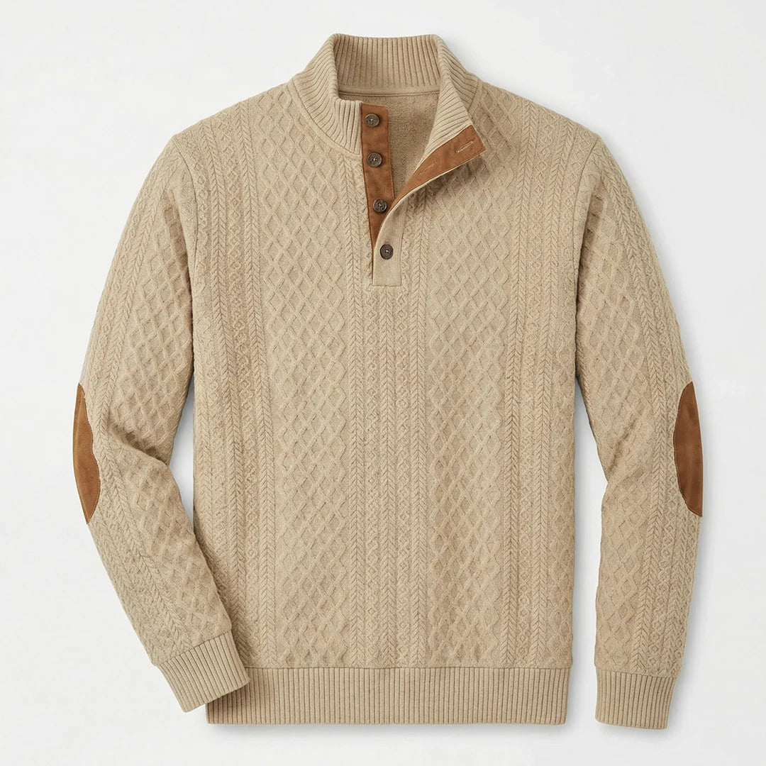 Rústico-Clásico jersey de cuello alto