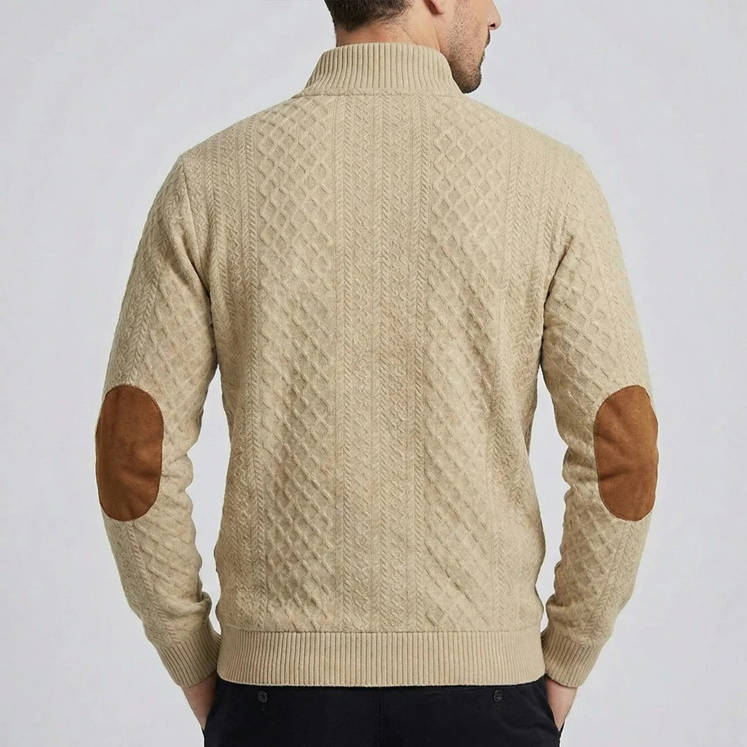 Rústico-Clásico jersey de cuello alto