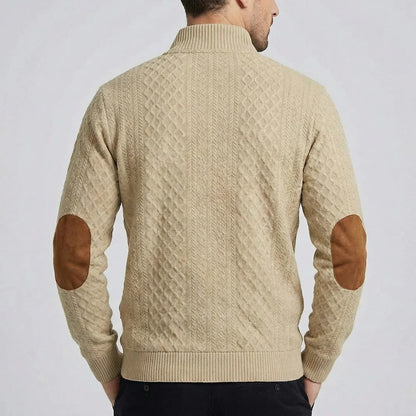 Rústico-Clásico jersey de cuello alto