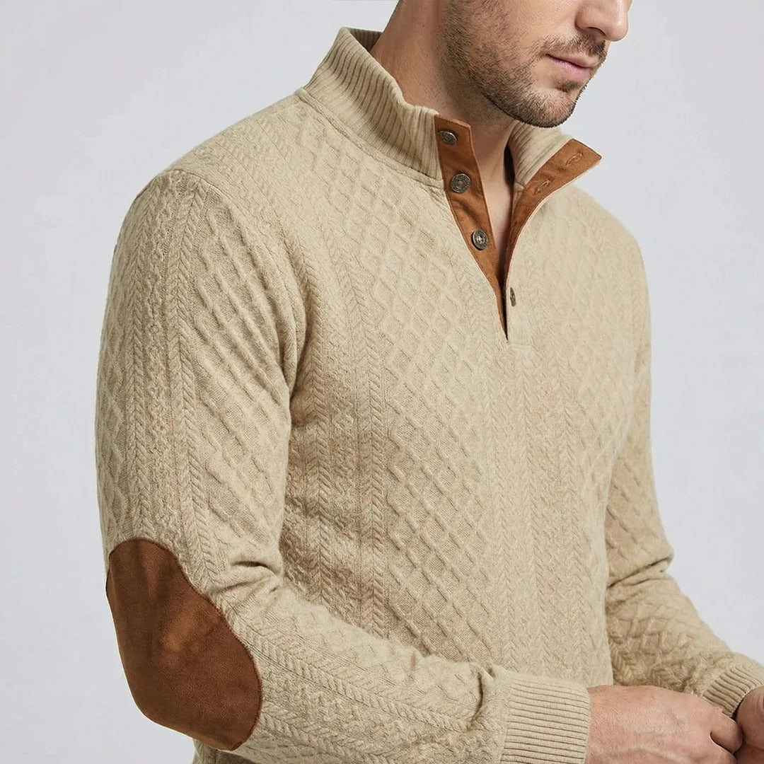 Rústico-Clásico jersey de cuello alto