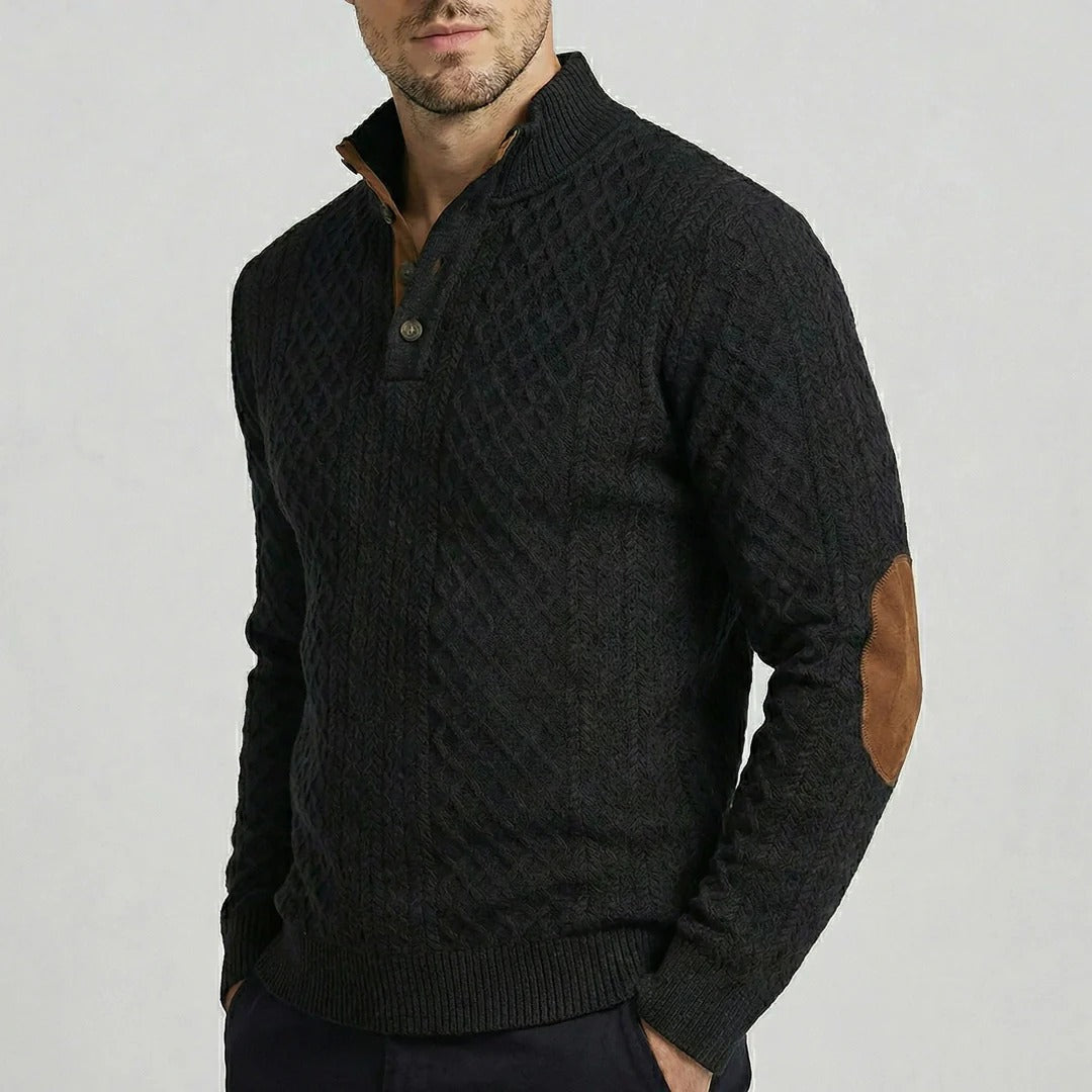 Rústico-Clásico jersey de cuello alto