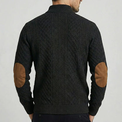 Rústico-Clásico jersey de cuello alto