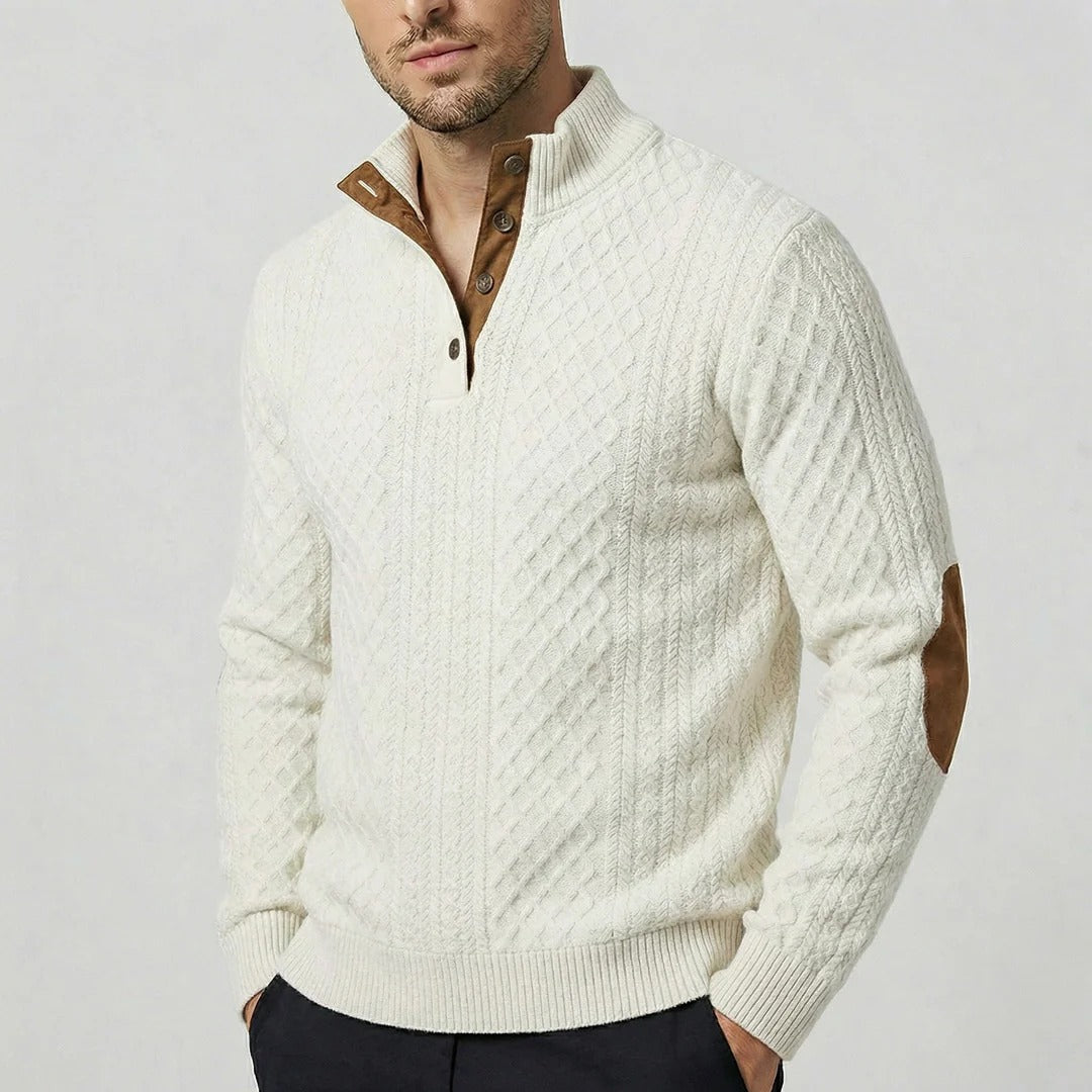 Rústico-Clásico jersey de cuello alto