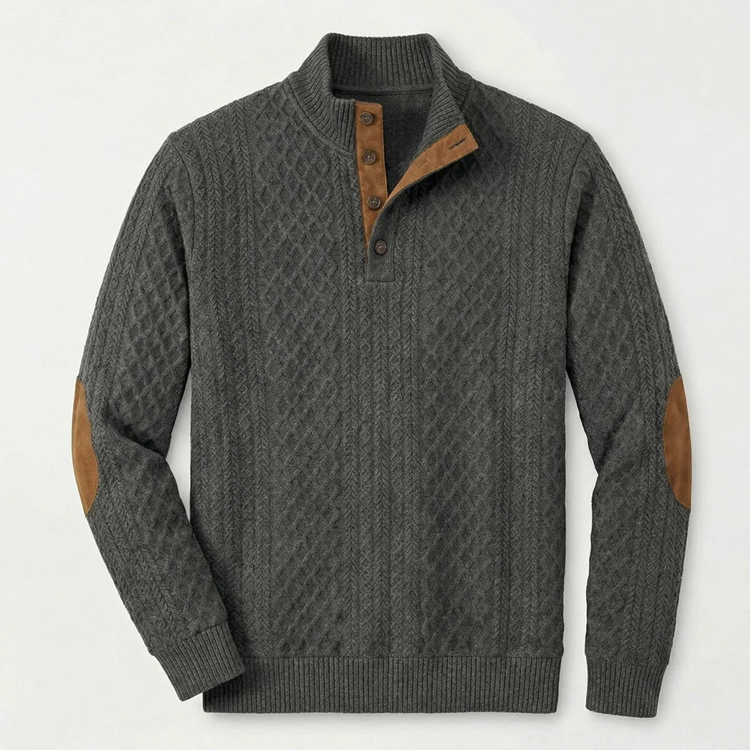 Rústico-Clásico jersey de cuello alto