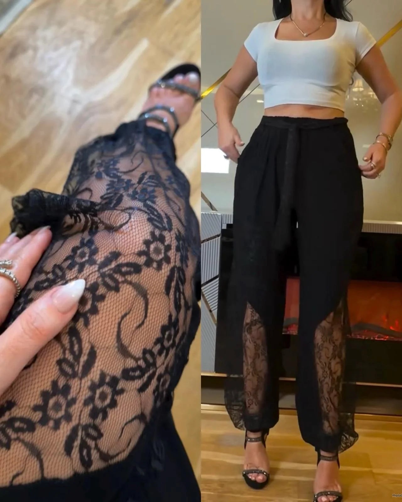 Pantalones Flor Noir