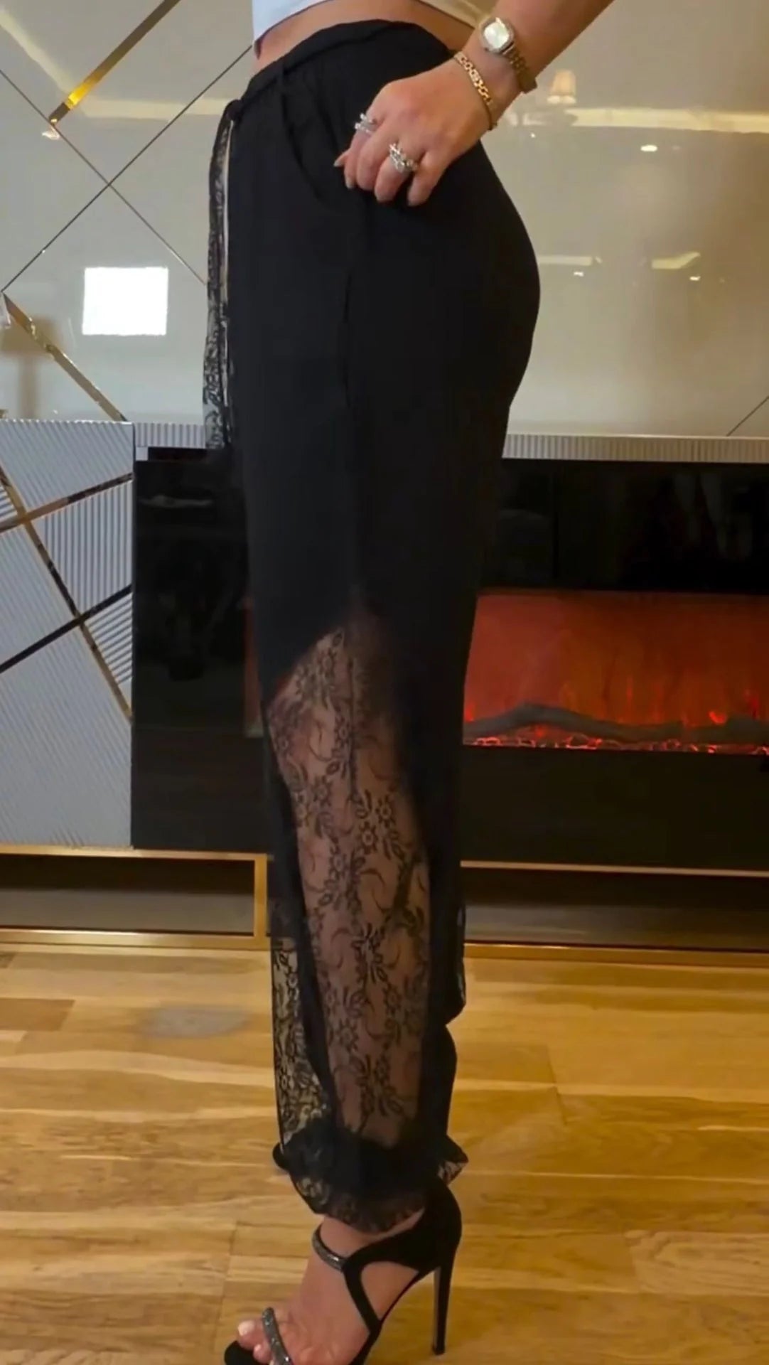 Pantalones Flor Noir